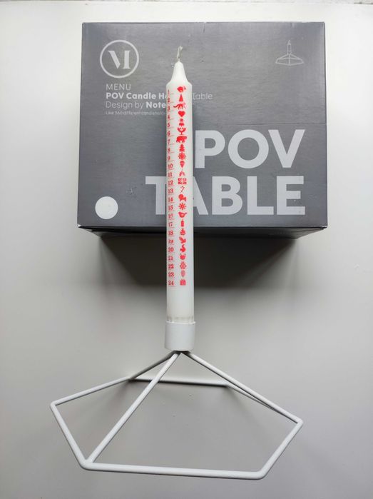 MENU POV Porta-velas branco *NOVO*