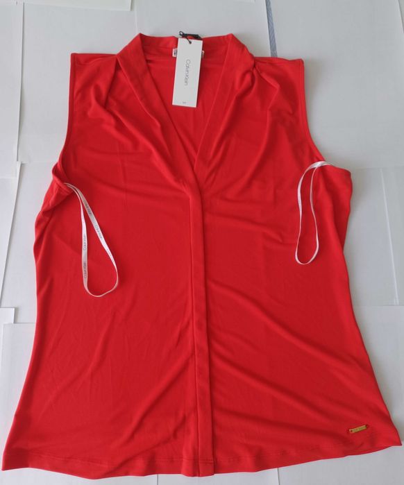 Блузка жіноча CK, блузка женская Calvin Klein, красная, червона, М