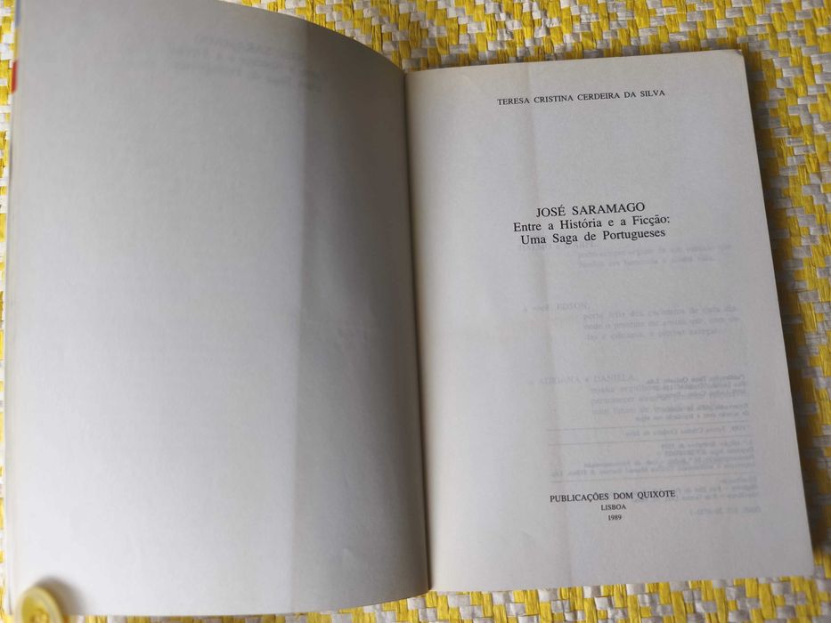 José Saramago, entre a história e a ficção - Teresa Cristina Cerdeira da Silva