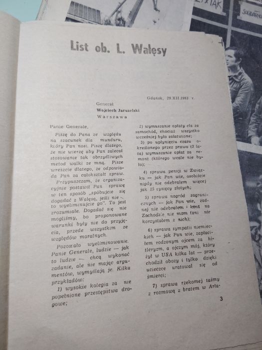 Wałęsa  biuletyn informacyjny 1980 rok
