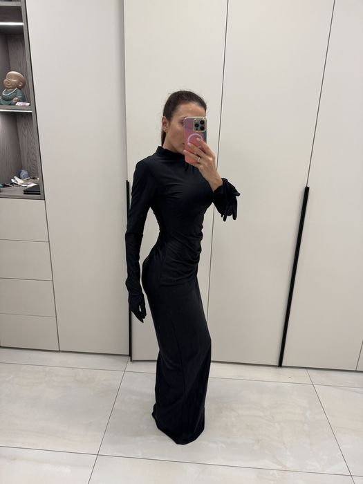 Платье La Mare с перчатками.  Можно на Платье на беременную