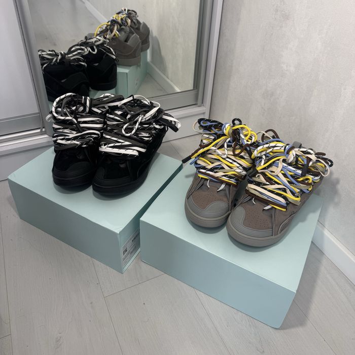 2 КОЛЬОРИ! Lanvin Curb Black / Grey Multi-Laces 43 44 Size: 4 999