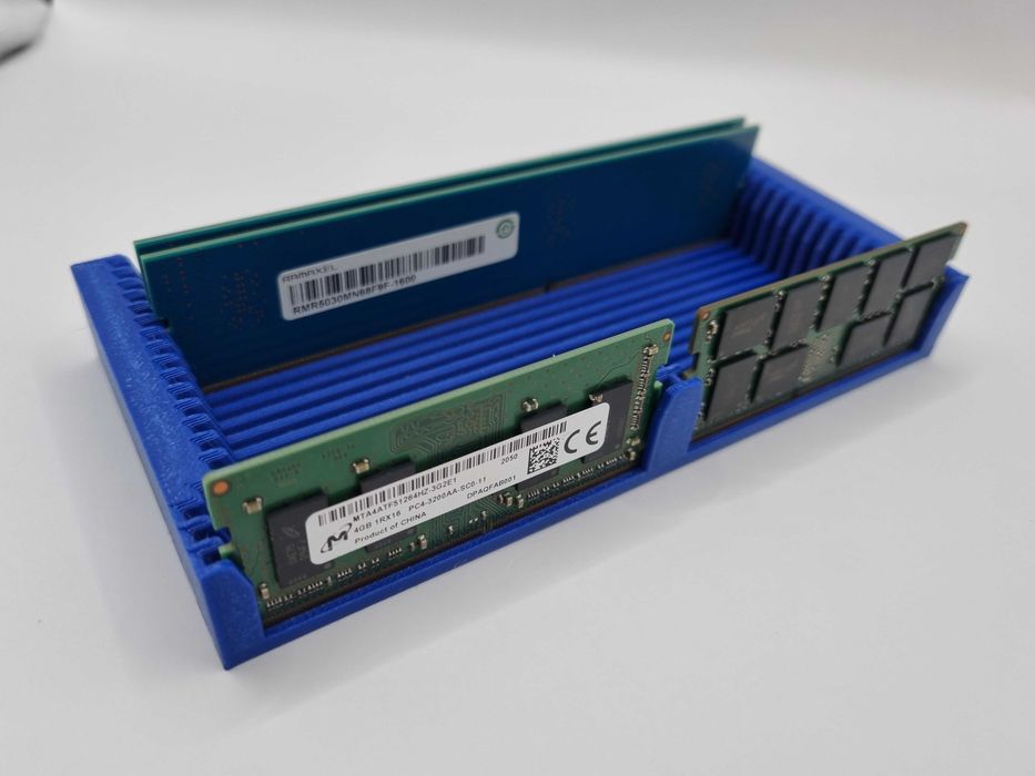 Organizer na RAM 15x DIMM + 6x SODIMM druk 3D PLA/PETG