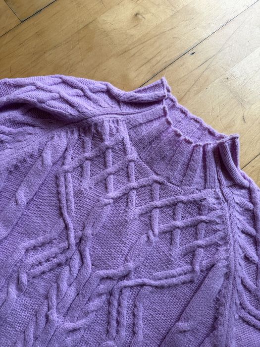 Fioletowy lilowy sweterek damski L/XL jesień zima