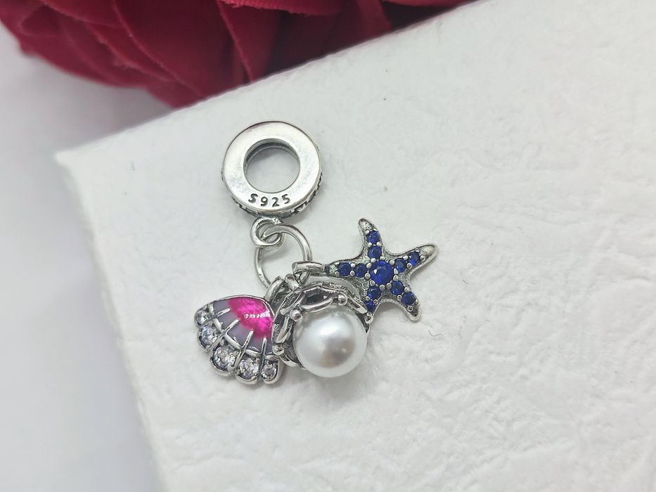 Charm's zawieszka potrójna perła srebro S925