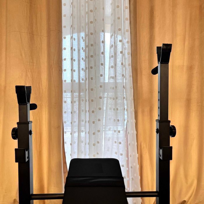 Zestaw Do Ćwiczeń 126kg Domowa Siłownia Ławeczka Atlas Sprzęt Siłowy