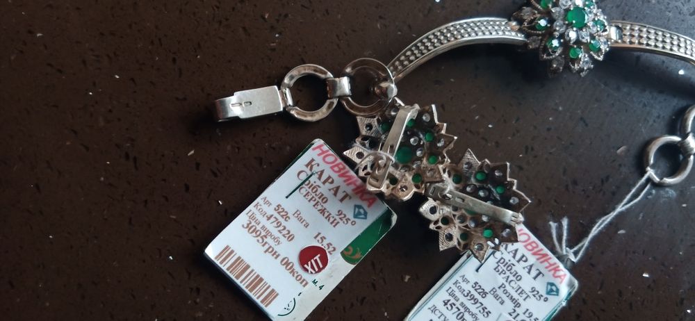 Серебро набор ювелирный