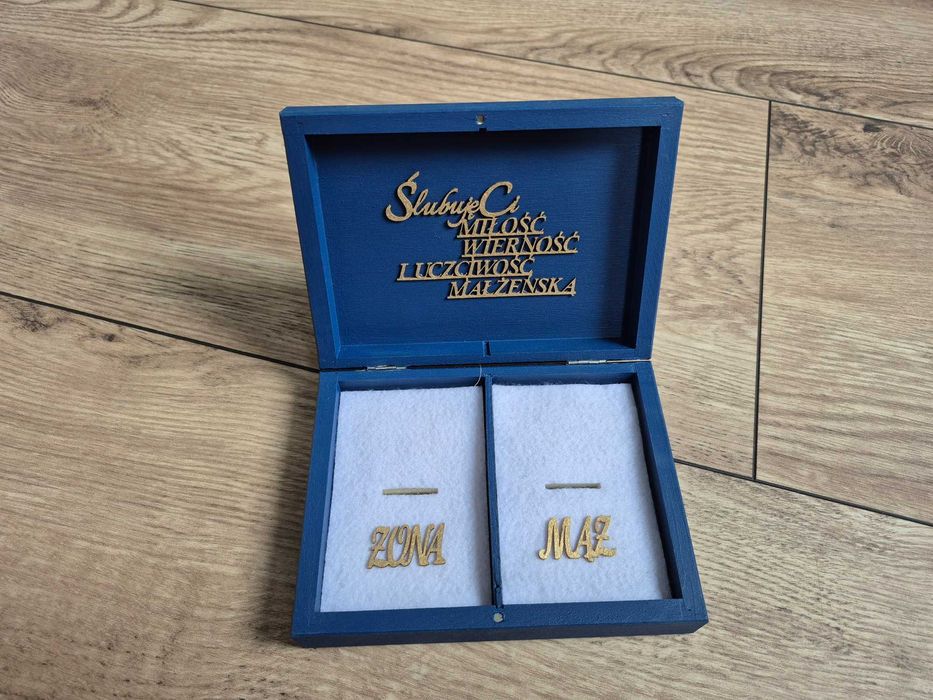 Pudełko na obrączki ślub