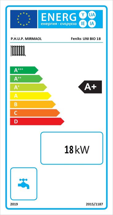 Piec Kocioł na Pellet z zasobnikiem + Węgiel/Drewno 18kw do 220m2