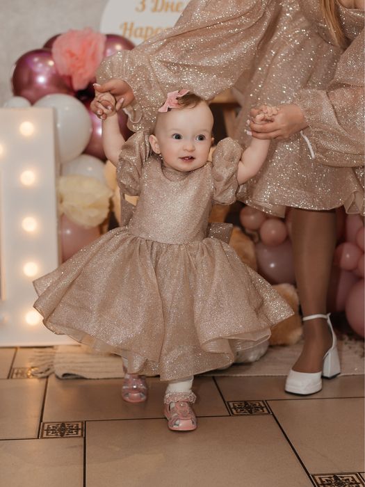 Сукня Мама+донечка (1 рік) family look