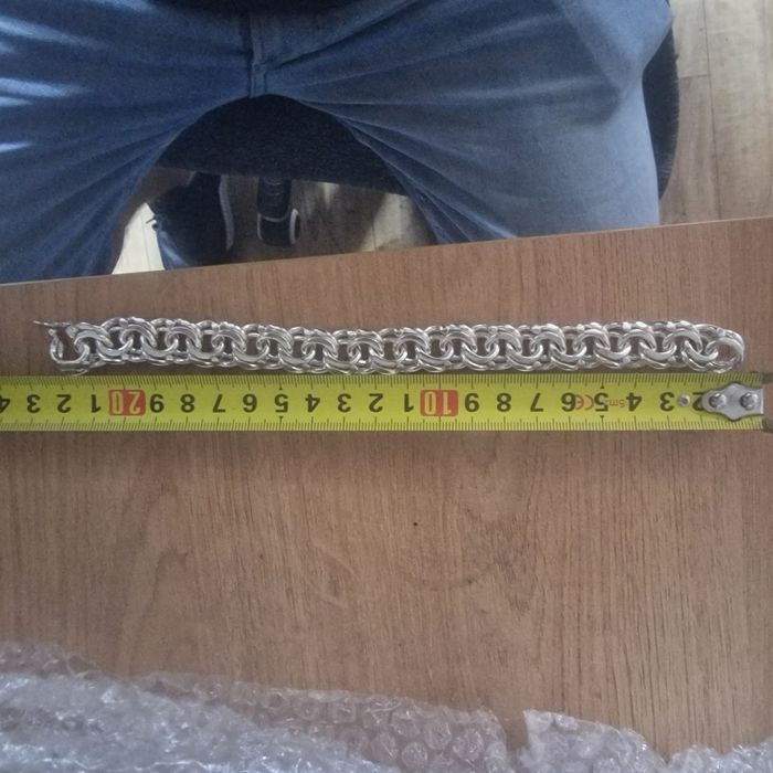 Srebna 925  nowa bransoletka galibardi 78.87 grama 22 cm długość