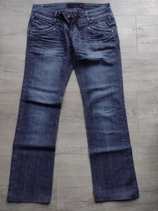 Spodnie jeans ciemno granatowe damskie