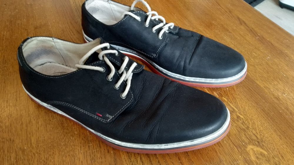 Półbuty męskie skórzane Krisbut Milano 42 czarne