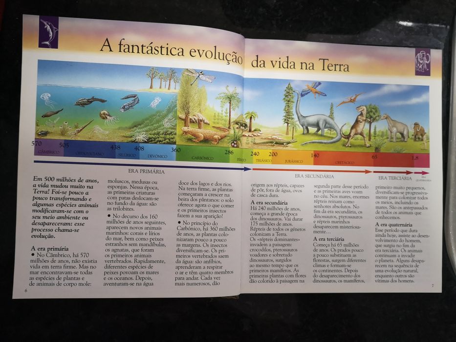 Livro dinossauros e animais desaparecidos