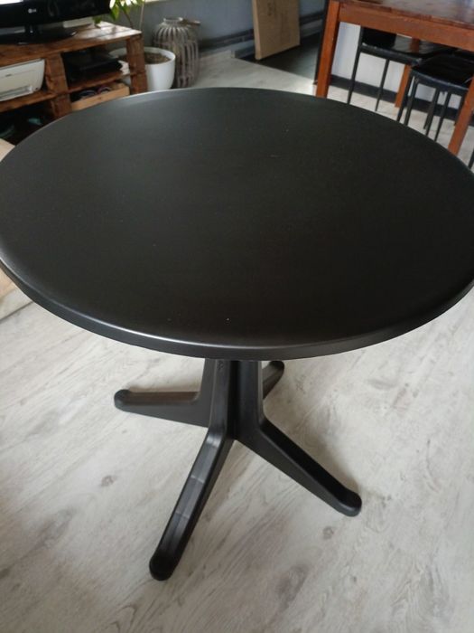 Stolik Czarny Okrągły