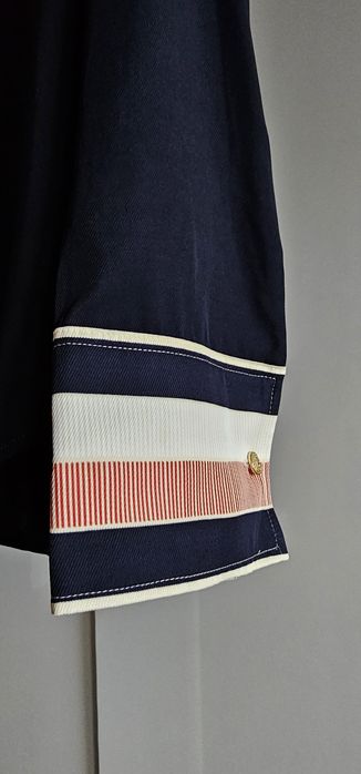 Granatowa bluzka koszula Tommy Hilfiger 38 M wiskoza