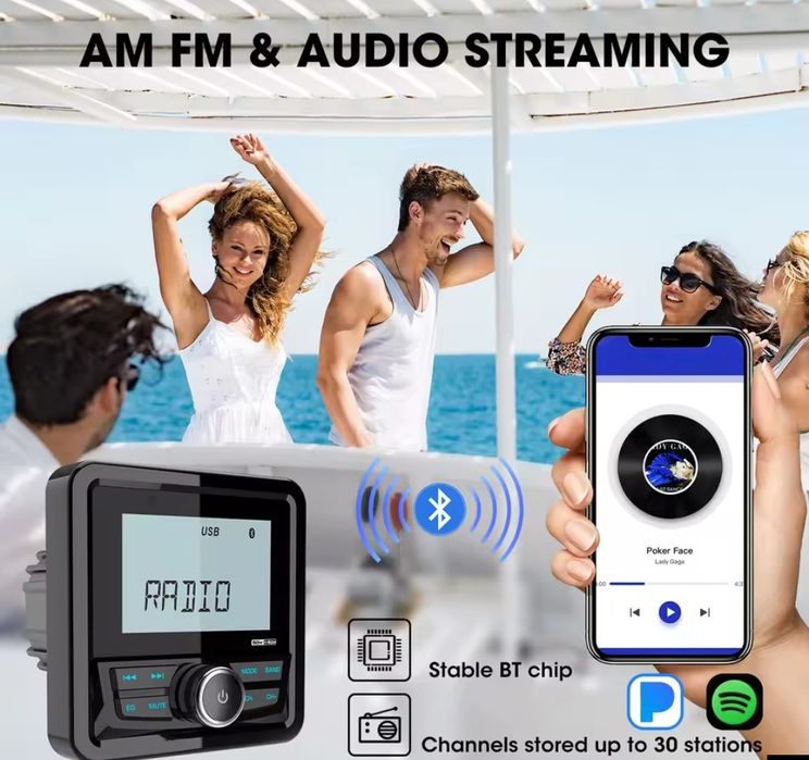 Rádio Marinho com bluetooth e mp3