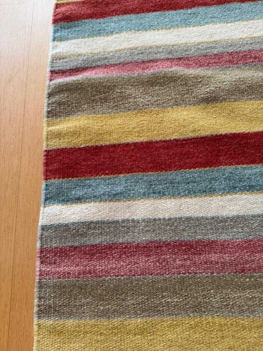 tapete kilim padrão de riscas horizontais