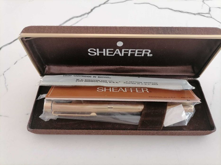 Conjunto Canetas Sheaffer Douradas.