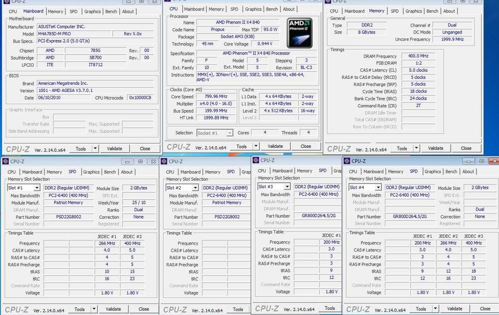 МП Asus M4A785D-M PRO + Phenom ll 840, 4*3.2 GHz + кулер. Можно с ddr2