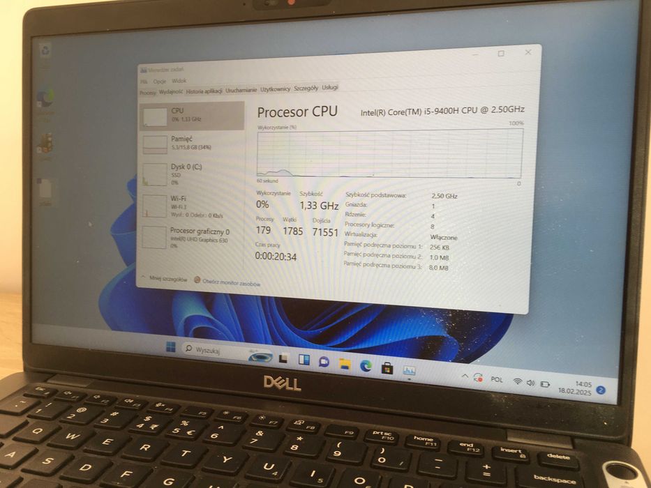 Laptop Dell Latitude 5401, Intel Core i5-9400H 2.50GHz