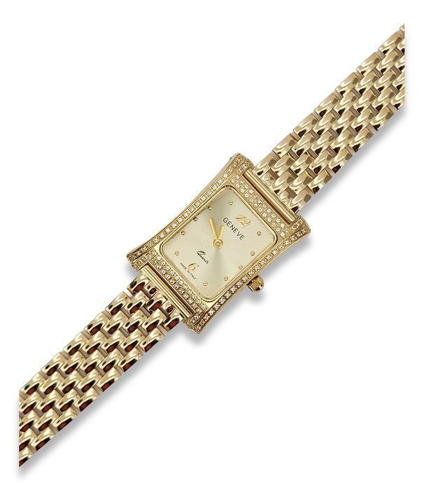 Złoty zegarek z bransoletą damską 14k Geneve lw002ydg&lbw004y Poznań
