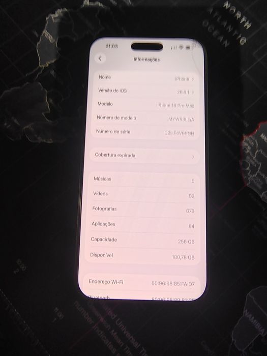 P/Despachar!! iPhone 16 Pro Max 256GB | Cor Titânio Deserto  | 91% Bateria + Capa Magsafe