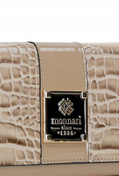 Portfel Damski MONNARI Elegancki Skóra Eko Wzór Krokodyla Na Prezent