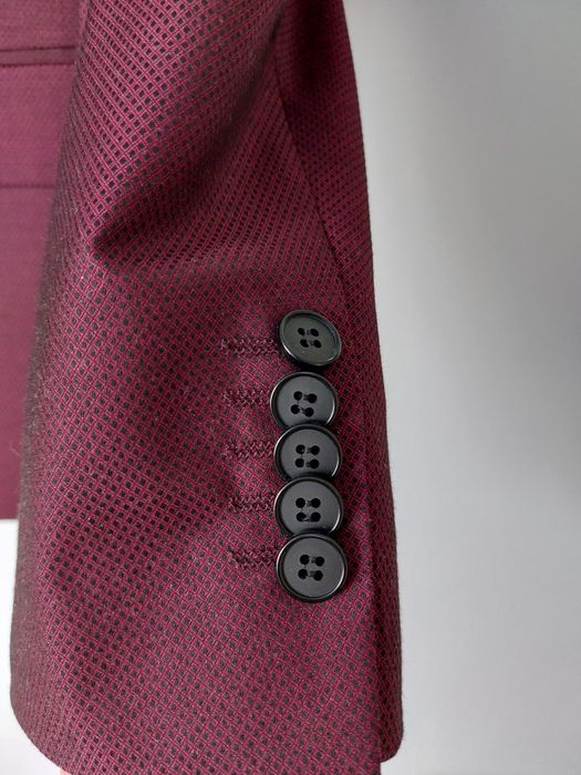 Garnitur męski bordowy