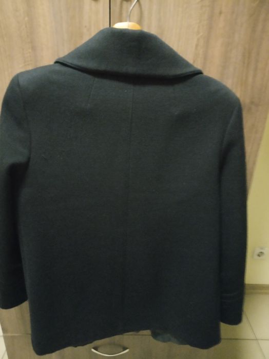 полупальто черное драповое