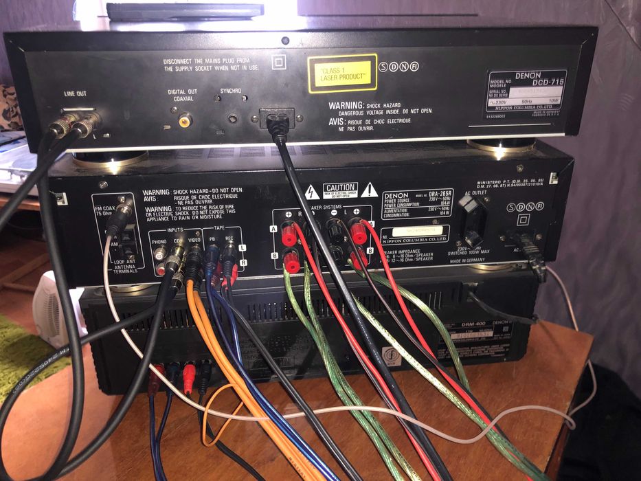 Ресівер, касетна дека та CD програвач DENON продаж в комплекті