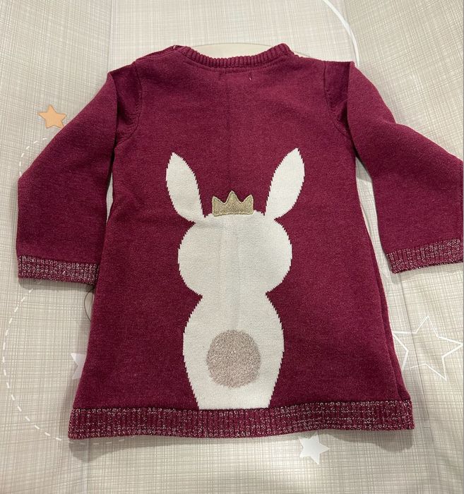 Túnica / Vestido Quentinha Coelho (9-12M)