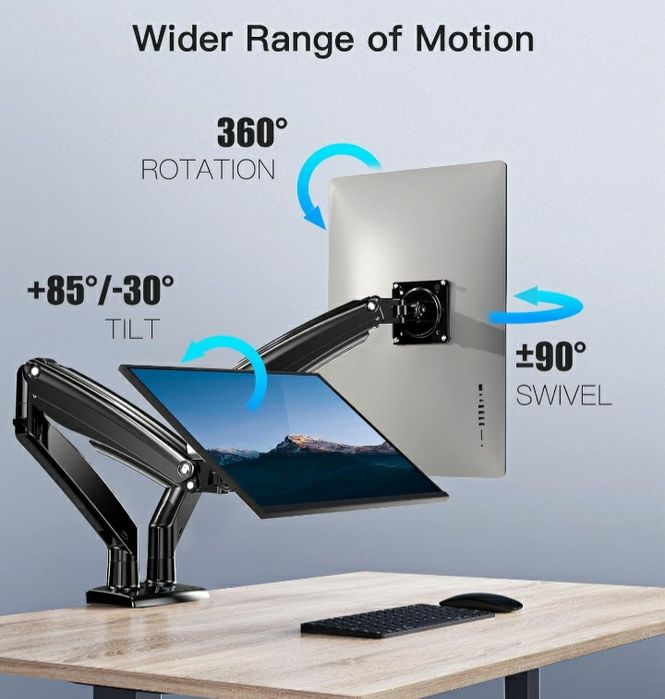 Uchwyt stojak do 2 monitorów 17-35" Huanuo