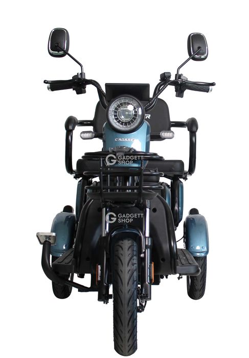Електроскутер триколісний Crosser TR1 PRO (1200ВТ 72В 24Ah) - Синий