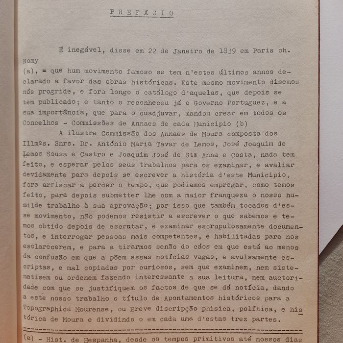 Anais de Moura 1855.
