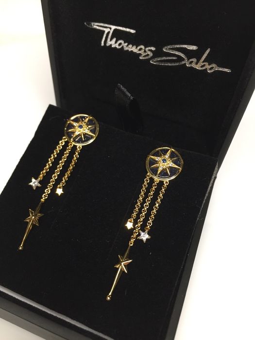 Знижка! Позолочені сережки Thomas Sabo  Роялті зірка