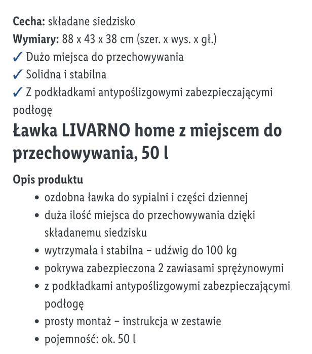 Ławka Livarno HOME