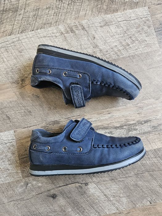 Wojtyłko buty półbuty eleganckie granatowe  28 skórzane