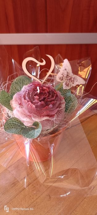 Bukieciki z mydła i świeczki