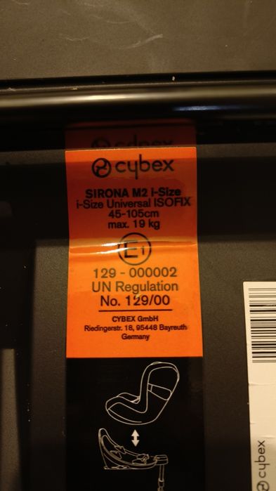 Fotelik cybex aton m + baza ISOFIX + fotelik sirona M2 i-size