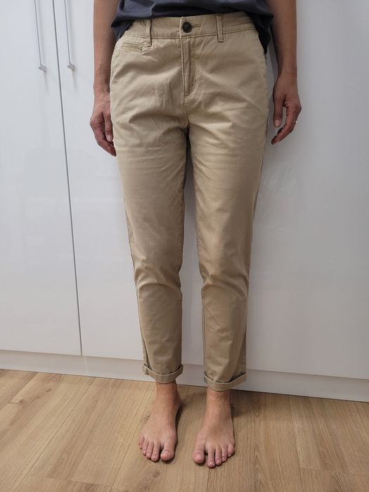 Spodnie chinos z c&a, 36, beżowe, jak nowe