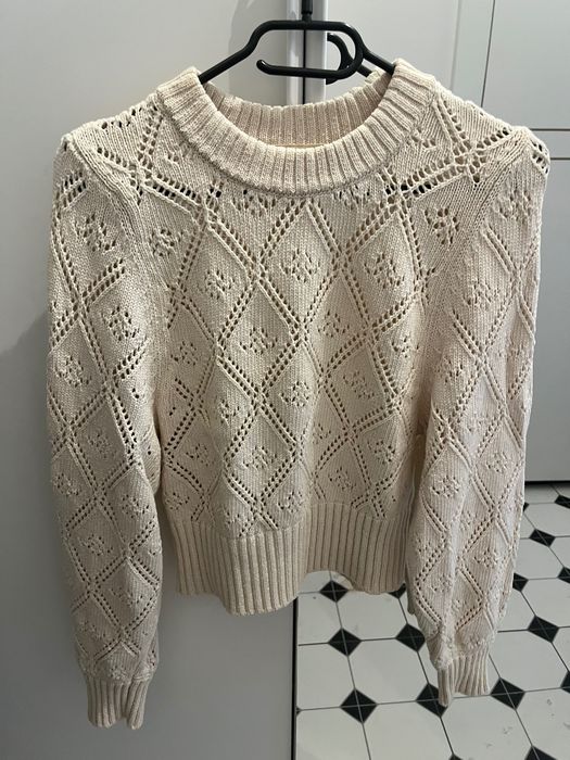 Kremowy sweter Sezane model Abby, rozm. M. Nowy