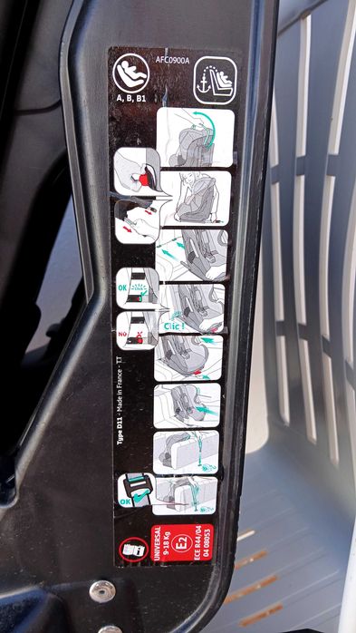 Cadeira auto criança 9-18kg isofix e inclinável