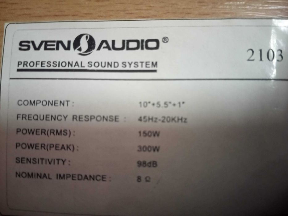 Динаміки Sven&audio 2103 комплект б/в
