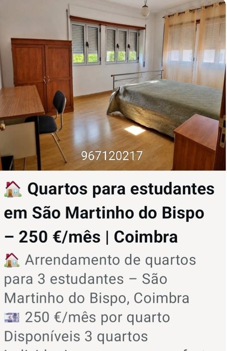 Quarto individual Coimbra