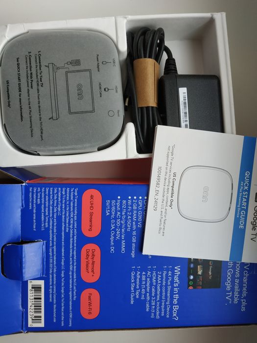 Приставка Onn 4K Plus Google TV. Сертифікована. Новая