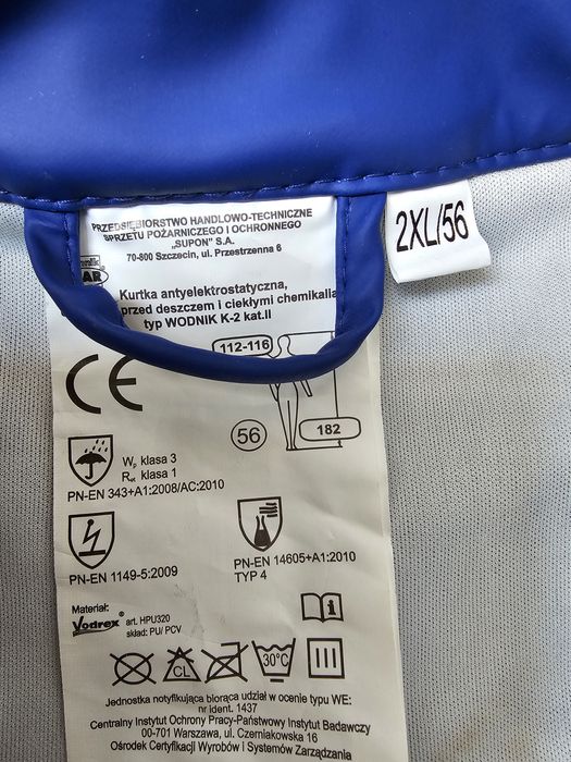 Kurtka antyelektrostatyczna