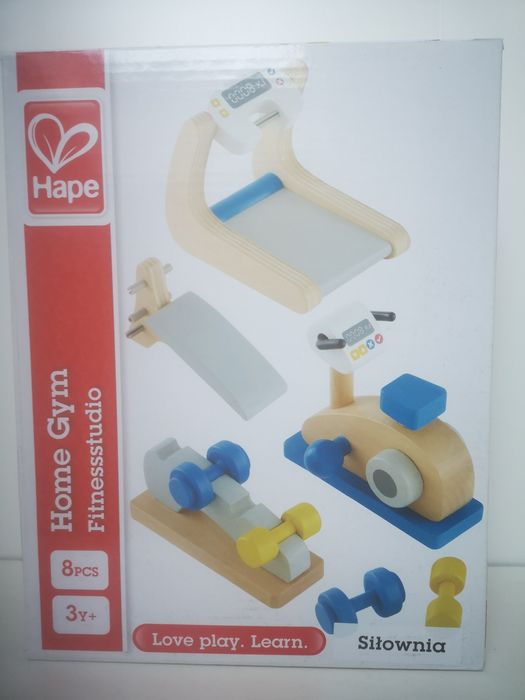 Drewniane mebelki - Siłownia Hape.