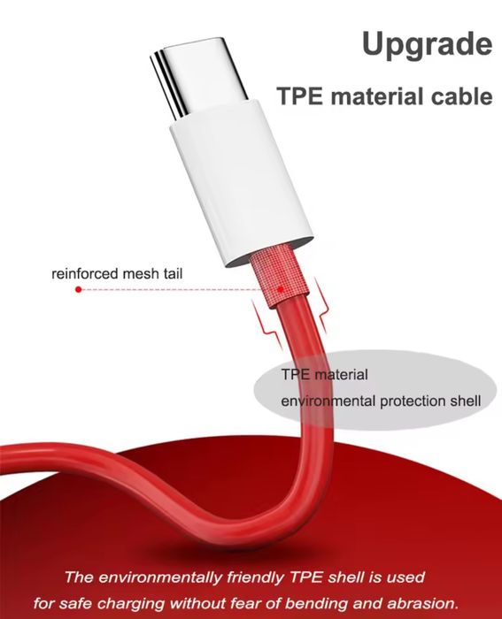 Новые кабеля для OnePlus с быстрой зарядкой SUPERVOOC 65W; 80/100W