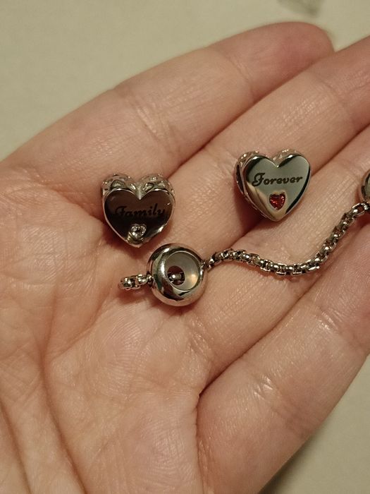 Nowy charms serce family \ forever stal chirurgiczna 316l.